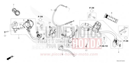 HANDLE LEVER/SWITCH/CABLE CBR600R3R de 2024